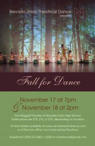 nevada union dance fall showcase 2017