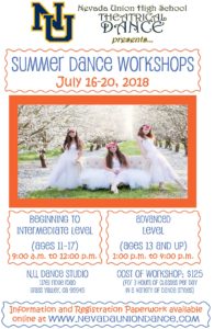 Nevada Union Dance Summer Workshop